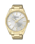 Citizen Mens Gold/White Quartz Watch - BI1032-58A