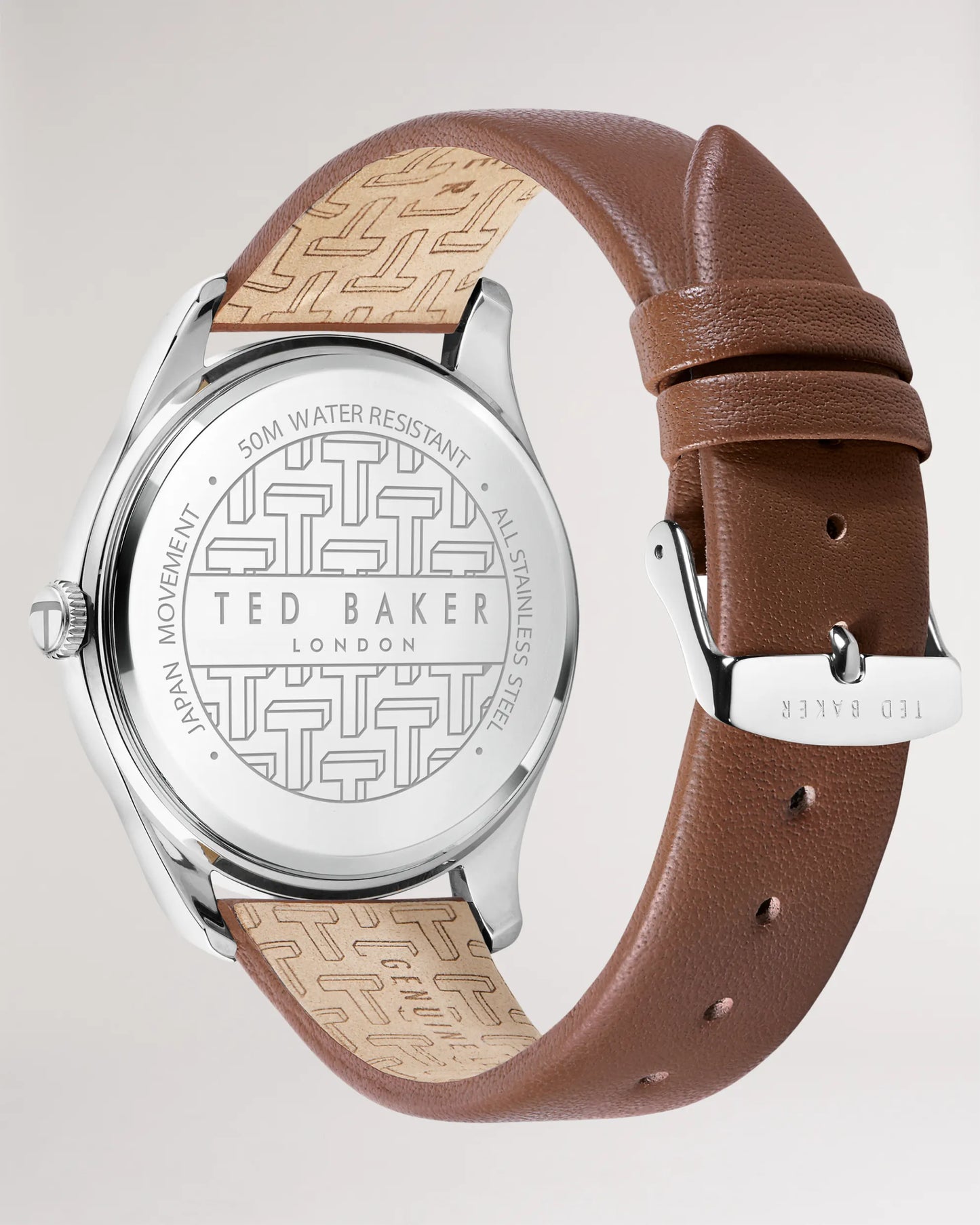 Ted Baker Brown/White Logo Watch - BKPLTF206