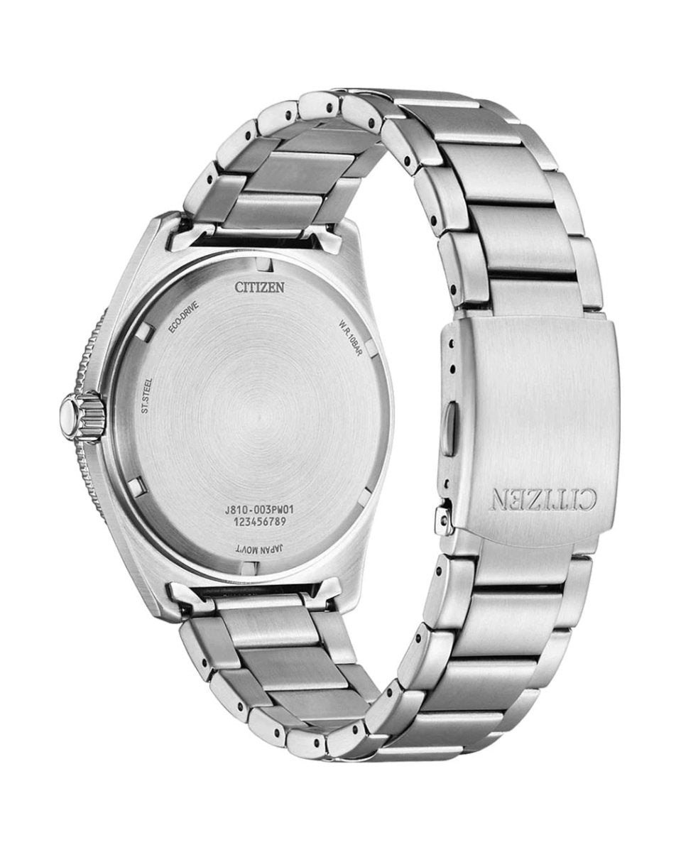 Citizen Men's Silver/Yellow Dial Eco Drive Sports Watch - AW1760-81Z