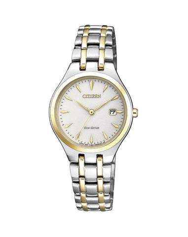 Citizen Ladies Gold-Silver Tone Eco-Drive Watch - EW2484-82B