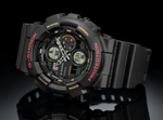 G-Shock Black/Red/Orange Analog-Digital Watch - GA-140-1A4