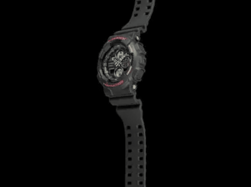 G-Shock Black/Red/Orange Analog-Digital Watch - GA-140-1A4