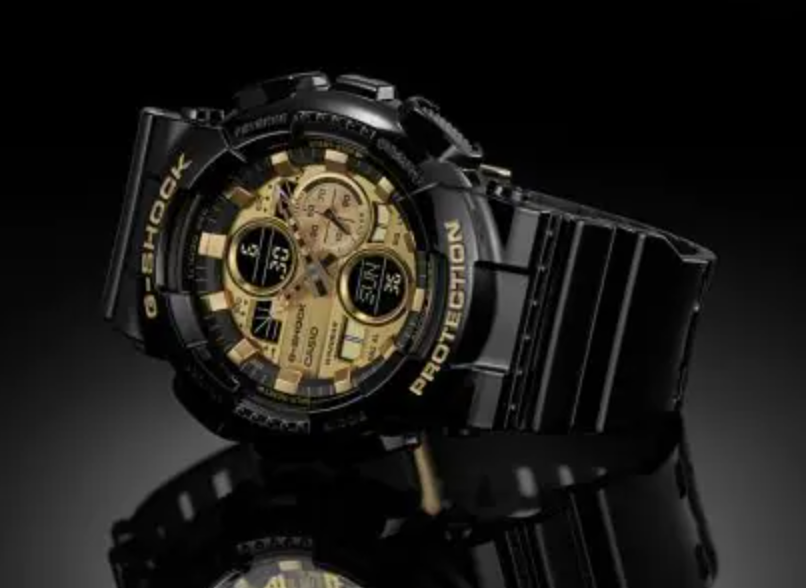 G-Shock Black/Gold Analog-Digital Watch - GA-140GB-1A1