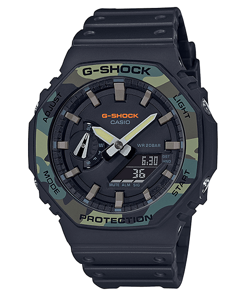 G-Shock Green Camouflage Analog-Digit (GA-2110 Series) Watch - GA-2100SU-1A