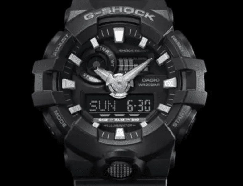 G Shock Black/Grey Analog-Digit Watch - GA-700-1B