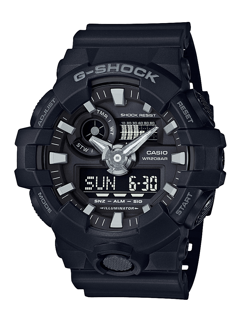G Shock Black/Grey Analog-Digit Watch - GA-700-1B