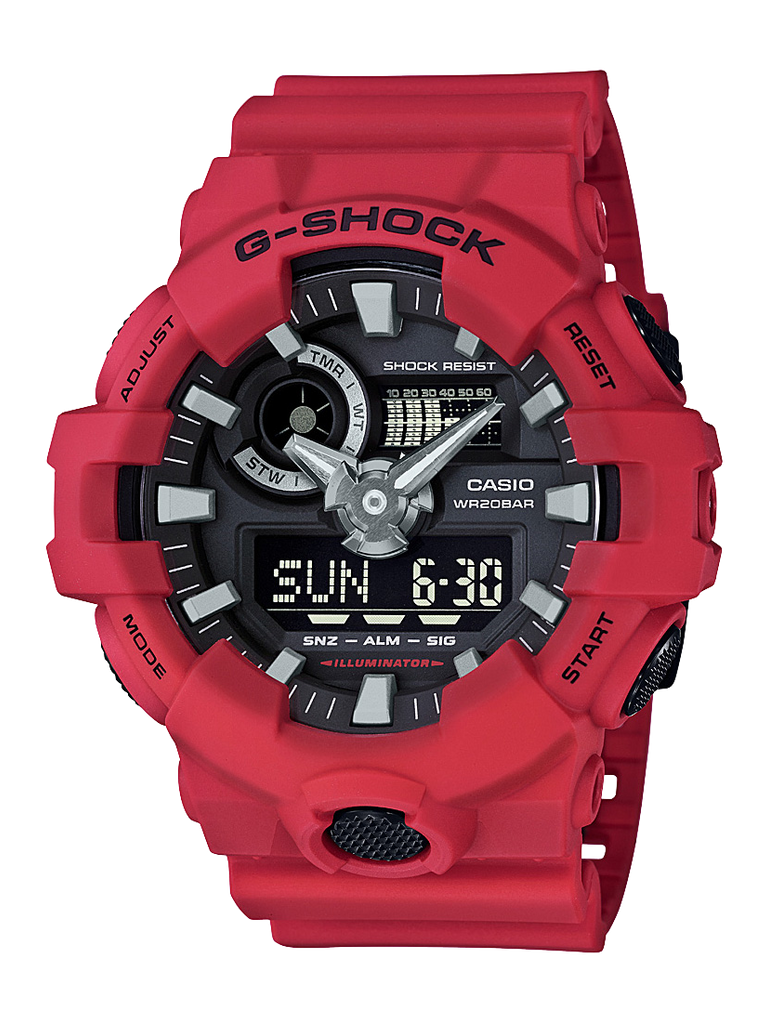 G Shock Red Analog Digit Watch GA 700 4A Stonex Jewellers