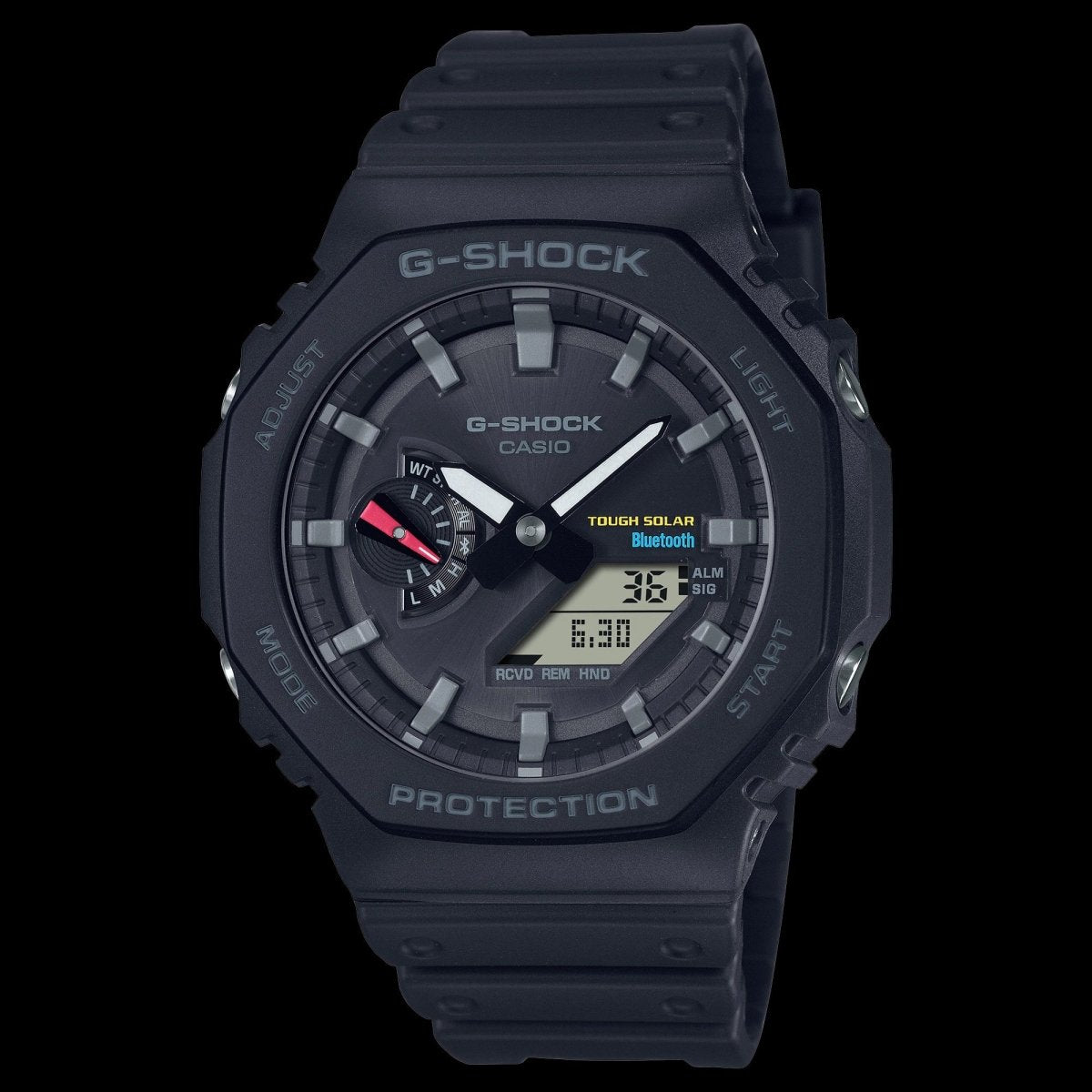 G Shock Black Octagonal Analog-Digit (2100 Series) Watch - GA-B2100-1A