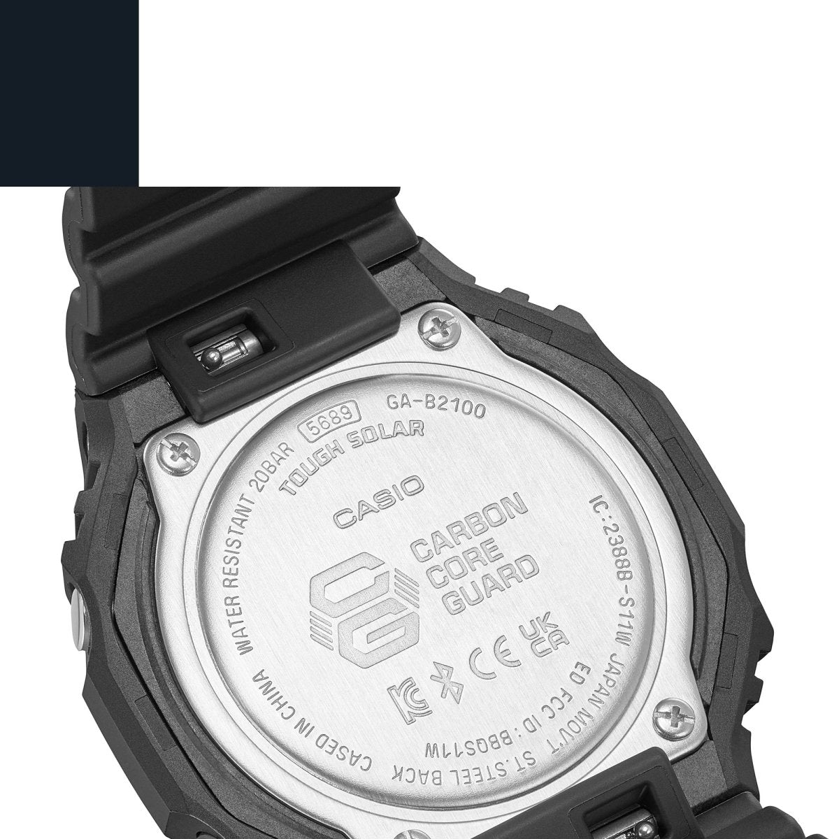 G Shock Black Octagonal Analog-Digit (2100 Series) Watch - GA-B2100-1A
