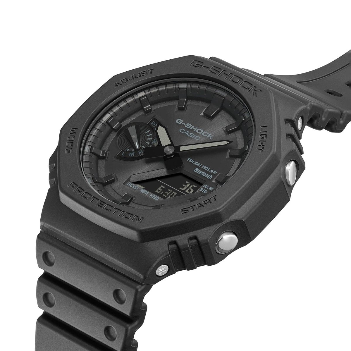 G Shock Black Octagonal Analog-Digit Solar Watch - GA-B2100-1A1
