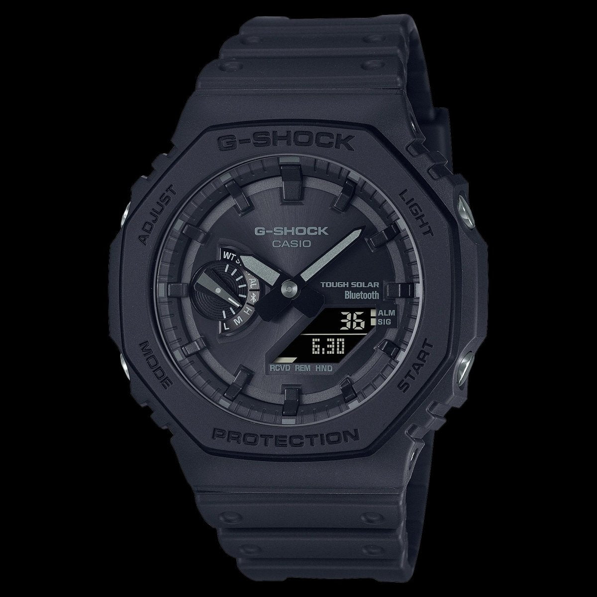 G Shock Black Octagonal Analog-Digit Solar Watch - GA-B2100-1A1