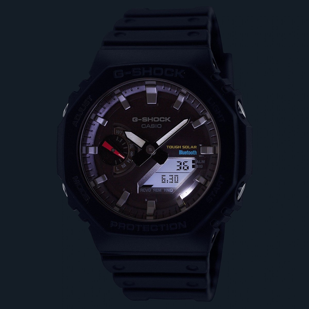 G Shock Black Octagonal Analog-Digit (2100 Series) Watch - GA-B2100-1A