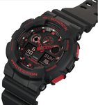 G Shock Black/Ignite Red Ana Digi Watch  GA-100BNR-1A