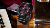 G Shock Black/Ignite Red Ana Digi Watch  GA-100BNR-1A