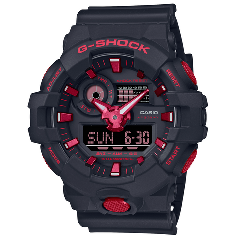 G-Shock Ignite Red/Ionic/Black Analog-Digit Watch - GA-700BNR-1A