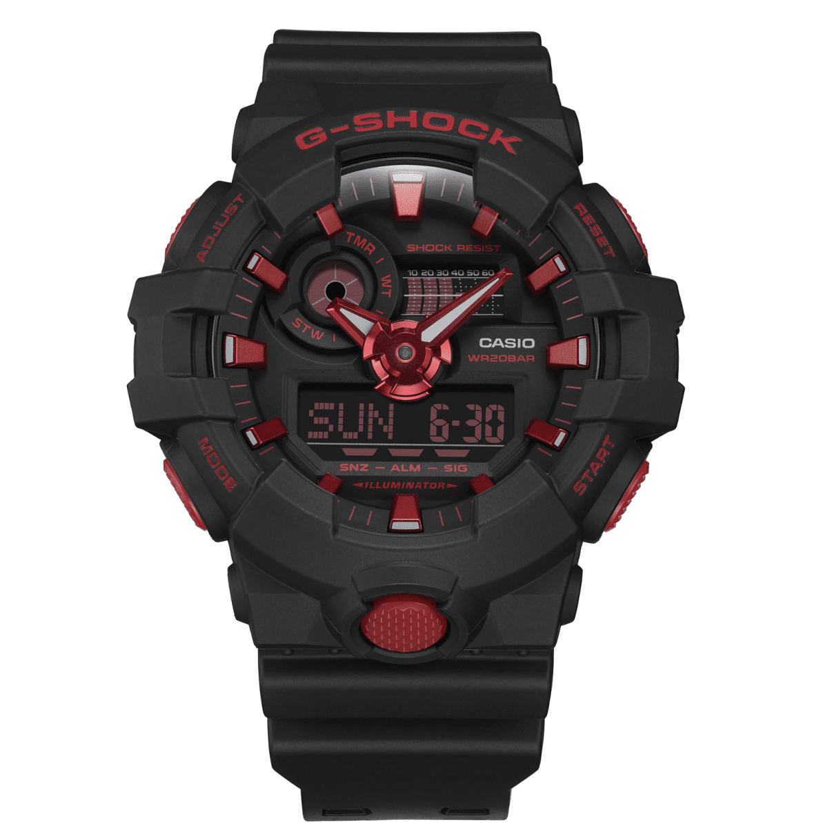 G-Shock Ignite Red Black Ana-Digi Watch-GA-700BNR-1A