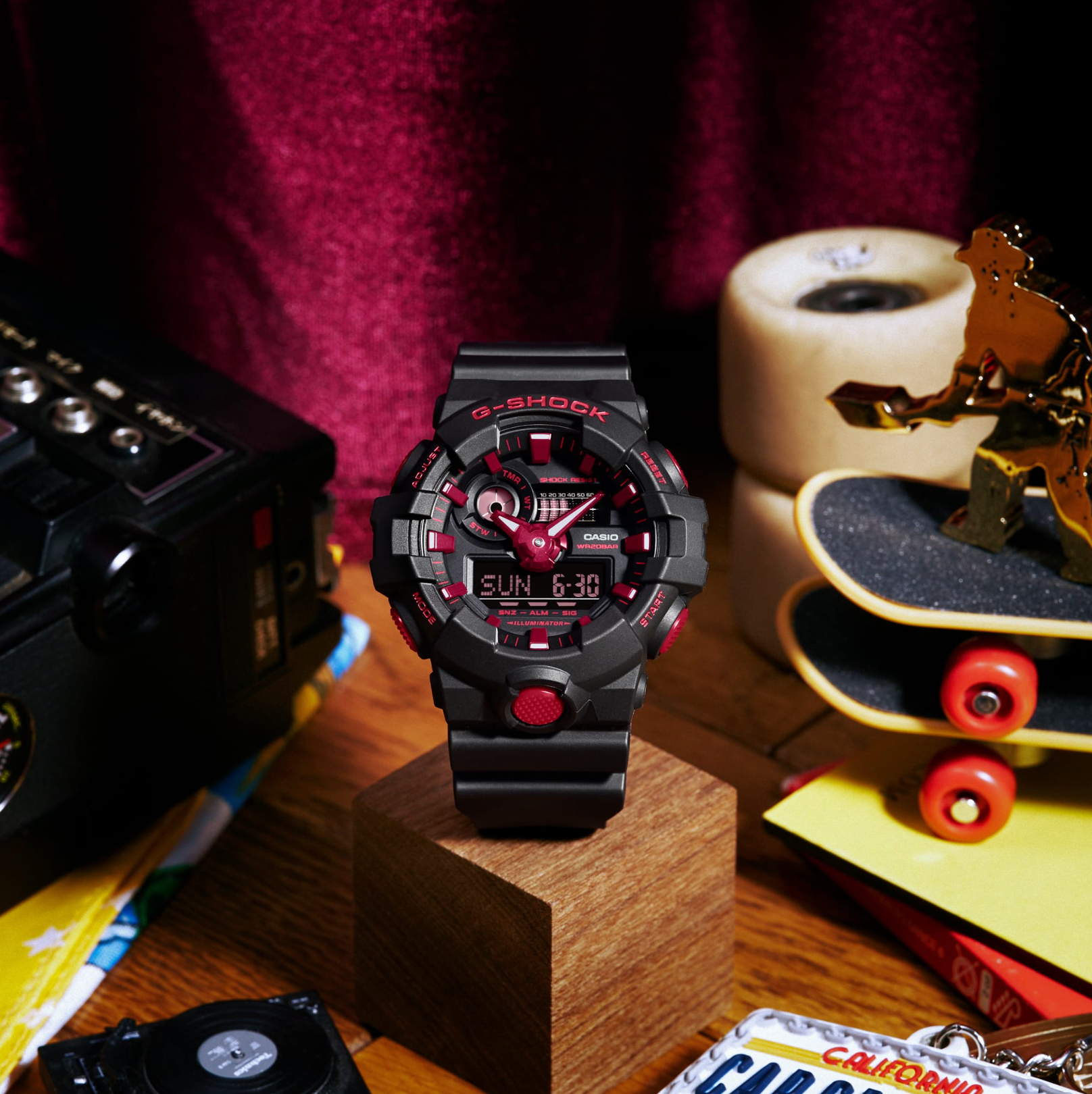 G-Shock Ignite Red Black Ana-Digi Watch-GA-700BNR-1A