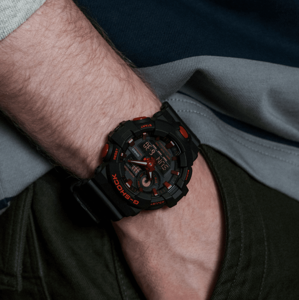 G-Shock Ignite Red Black Ana-Digi Watch-GA-700BNR-1A