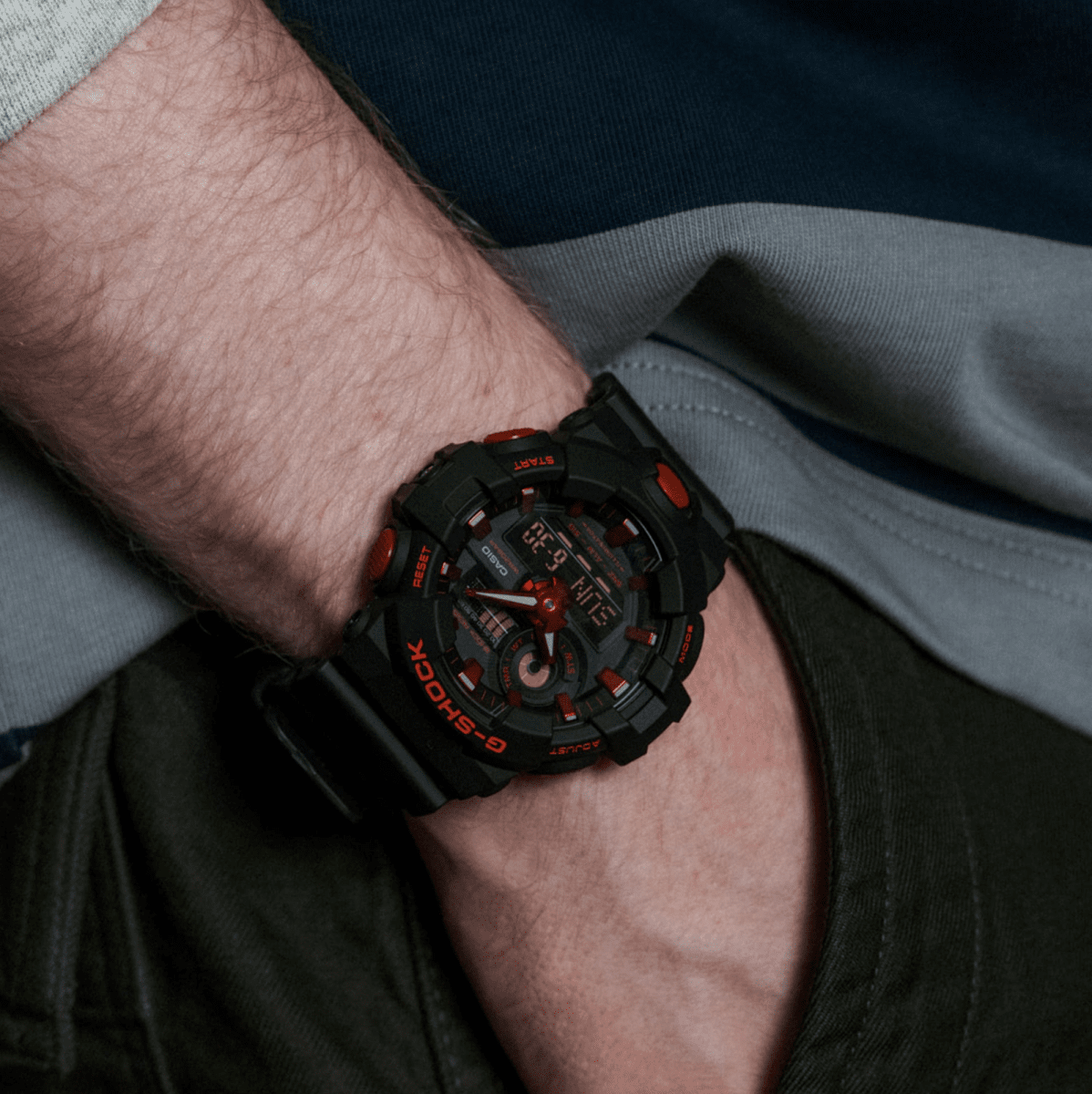 G-Shock Ignite Red Black Ana-Digi Watch-GA-700BNR-1A