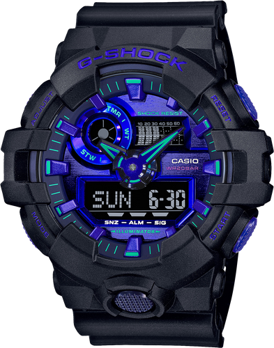 G Shock Black Red Blue Analog Digit Watch GA700 series GA700VB
