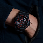 G-Shock Ignite Red Ionic Black Watch-GAS100BNR-1A