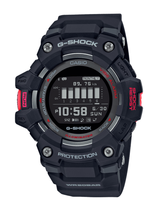 G Shock Black/Red G Glide Watch - GBD-100-1D