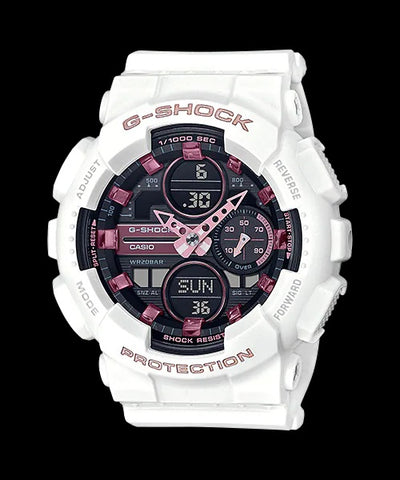 G-Shock Women's White/Pink Digit-Analog (GMA-S120) Watch - GMAS140M-7A