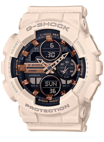 G-Shock Women's Cream/Black Digit-Analog (GMA-S140) Watch -  GMA-S140M-4A