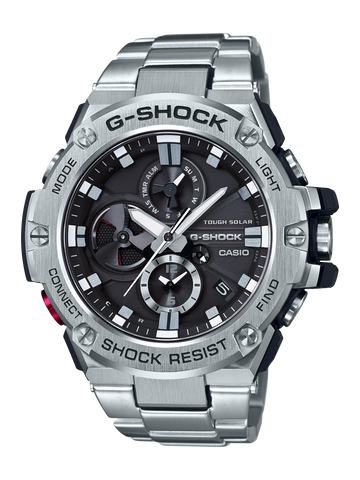 G shock Silver G Steel Bluetooth Watch - GST-B100D-1A