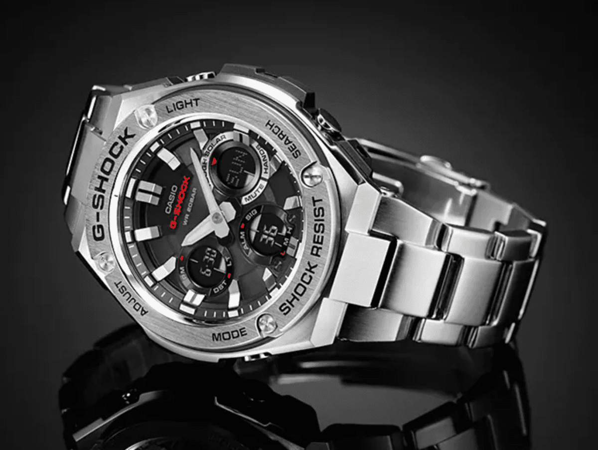 G shock, G Steel Mens Full Metal strap Watch - GSTS110D-1A