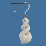 Bone Double Twist Earrings