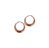 FV Hoops Rose Gold Hollow Hoops Earrings 30 mm - HOPLHR-E30