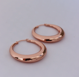 FV Hoops Rose Gold Hollow Hoops Earrings 30 mm - HOPLHR-E30