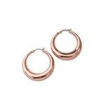 FV Hoops Rose Gold Hollow Hoops Earrings 40 mm - HOPLHR-E40