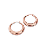 FV Hoops Rose Gold Hollow Hoops Earrings 40 mm - HOPLHR-E40