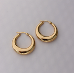 FV Yellow Gold Hollow Hoops Earrrings 30 mm - HOPLHY-E30