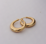 FV Yellow Gold Hollow Hoops Earrrings 30 mm - HOPLHY-E30