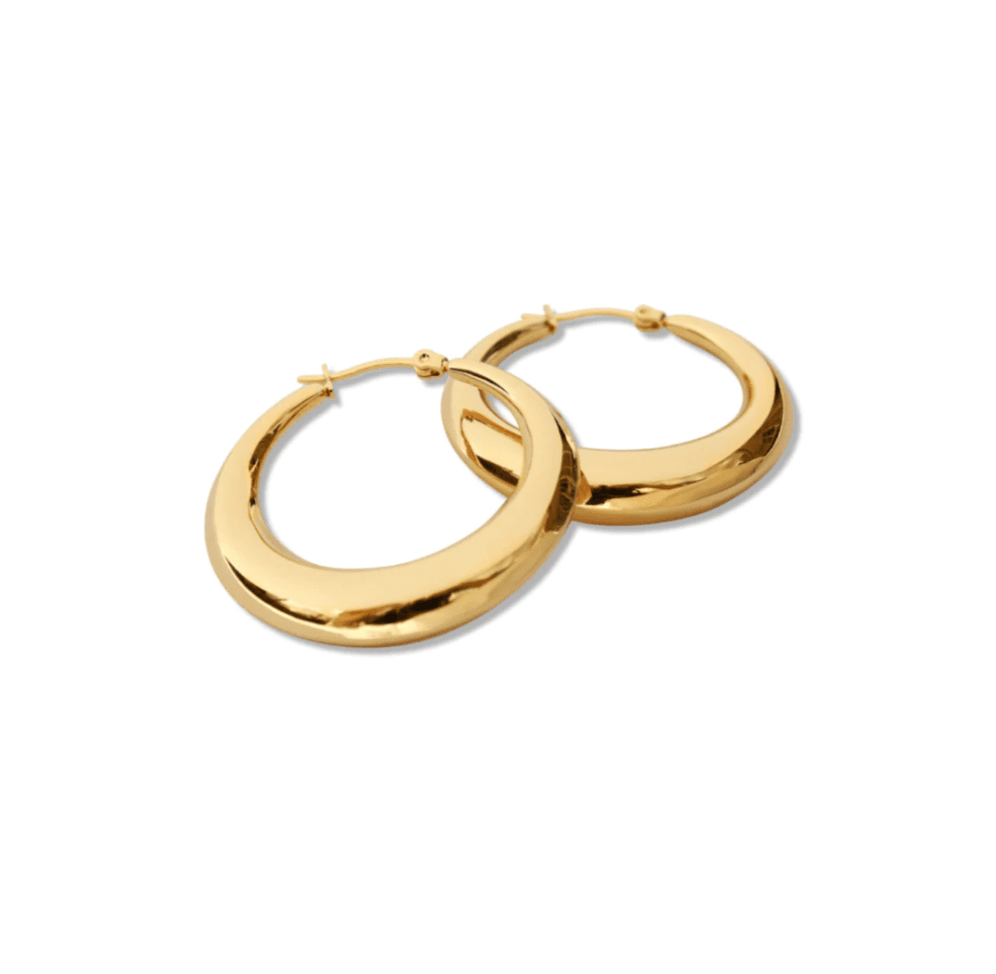 FV Yellow Gold Hollow Hoops Earrrings 40 mm - HOPLHY-E40