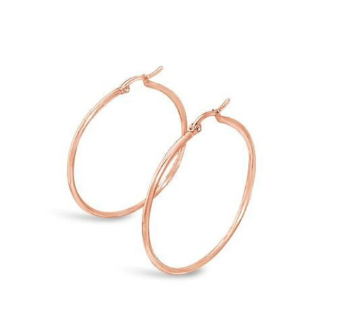 FV Hoops Rose Gold Oval Earring - HOPR-EO