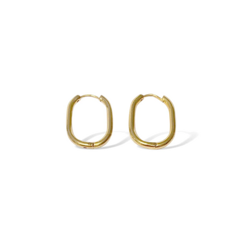 FV Hoops Yellow Gold Huggies Earrings - HOPY-EOB