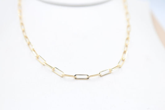9ct Gold Paper clip Link Chain