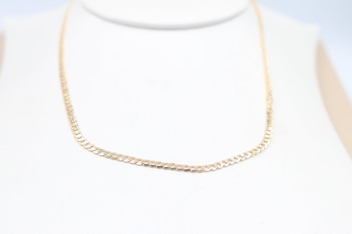 9ct Gold Curb Link Chain 55cm