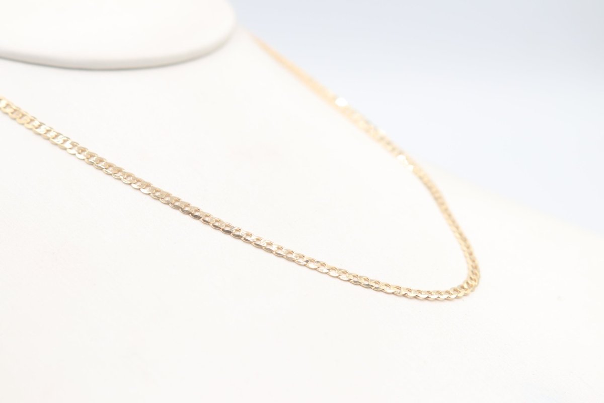 9ct Gold Curb Link Chain 55cm