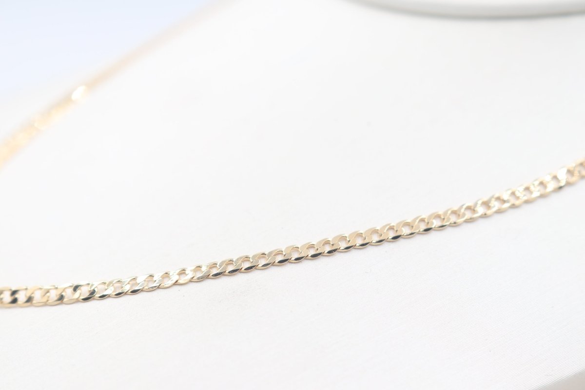 9ct Gold Curb Link Chain 55cm