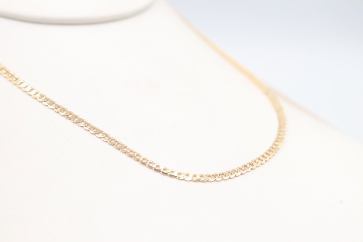 9ct Gold Curb Link Chain 55cm