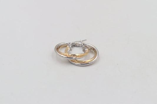 9ct Gold Round Twist Hoops GE006