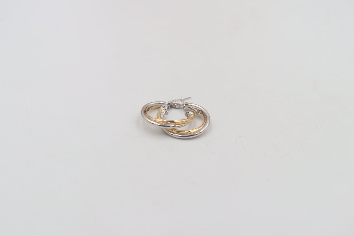 9ct Gold Round Twist Hoops GE006