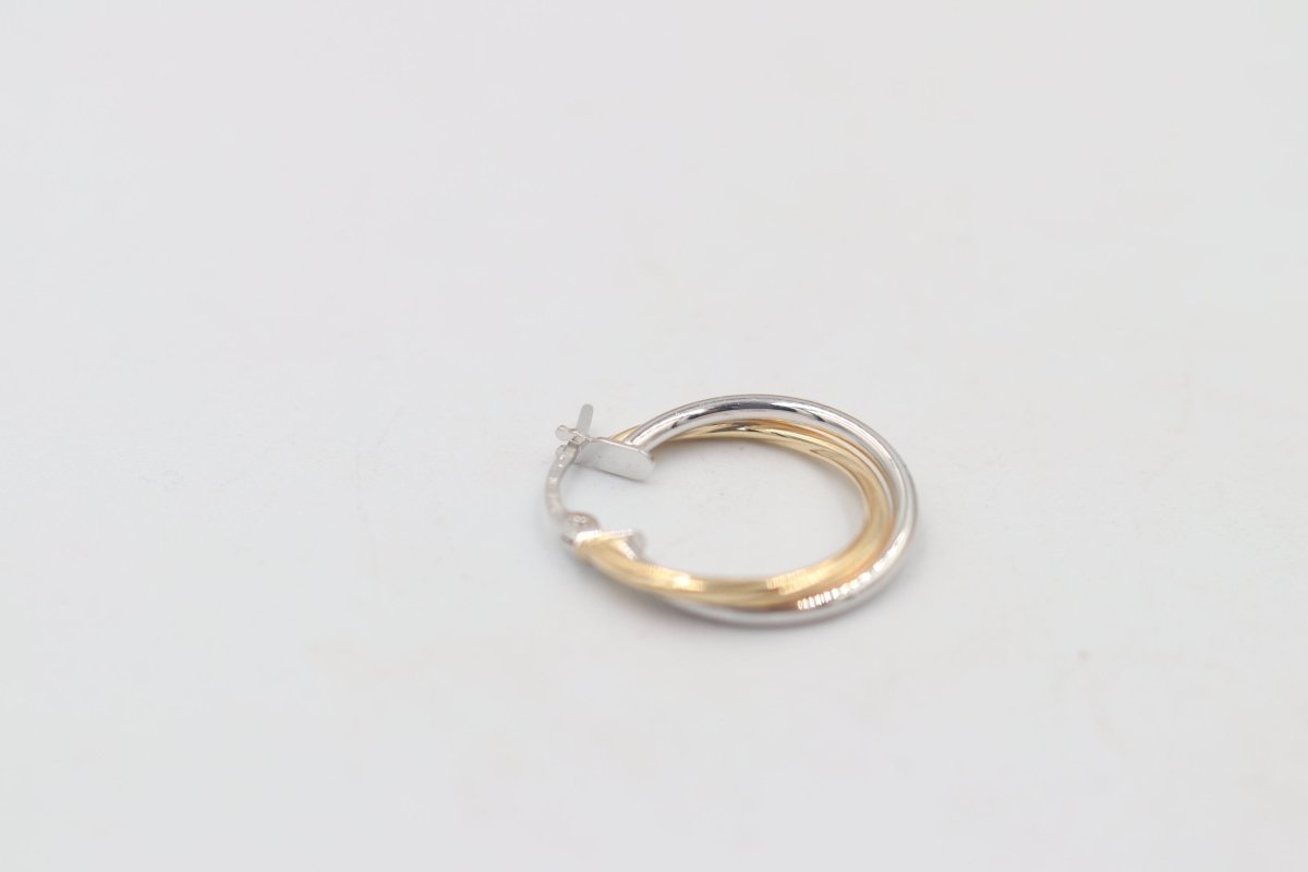 9ct Gold Round Twist Hoops GE006