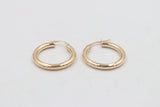 9ct Gold Round Hoops GE008