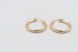 9ct Gold Round Hoops GE008